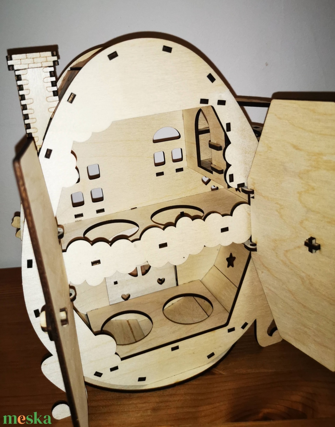 Tojástartó húsvéti házikó - otthon & életmód - dekoráció - asztal és polc dekoráció - asztaldísz - Meska.hu