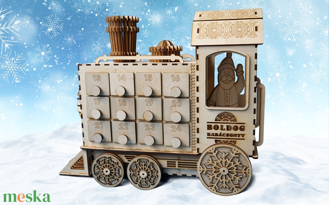 Adventi naptár - Vonat - karácsony - adventi díszek - adventi naptár - Meska.hu Adventi naptár - Vonat - karácsony - adventi díszek - adventi naptár - Meska.hu