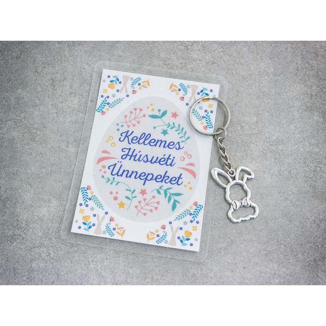 Kellemes Húsvéti stílusos nyuszi medálos kulcstartó - táska & tok - kulcstartó & táskadísz - kulcstartó - Meska.hu