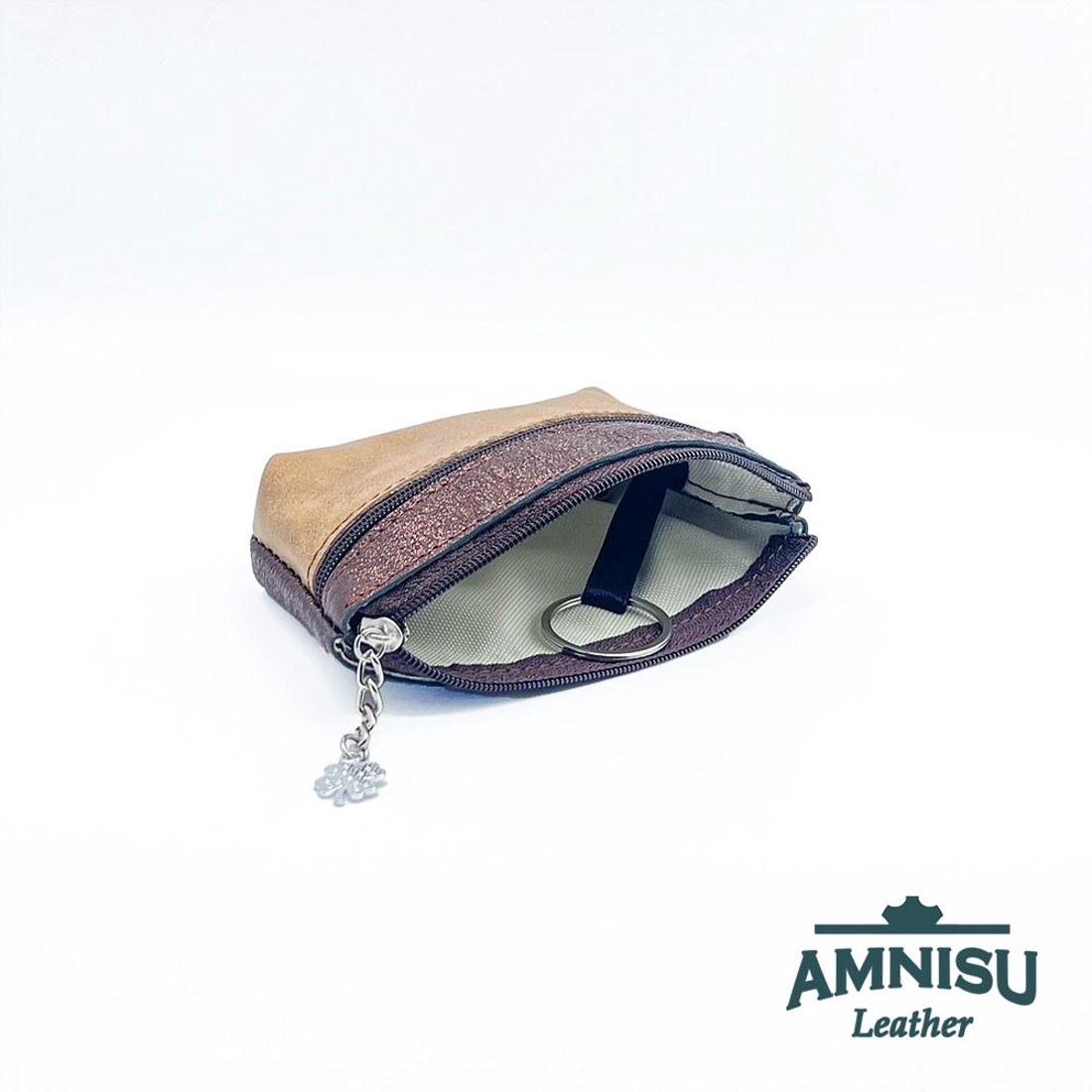 Sötétbarna - sötét arany kettő cipzáras kulcstartó B9001 - táska & tok - kulcstartó & táskadísz - kulcstartó - Meska.hu