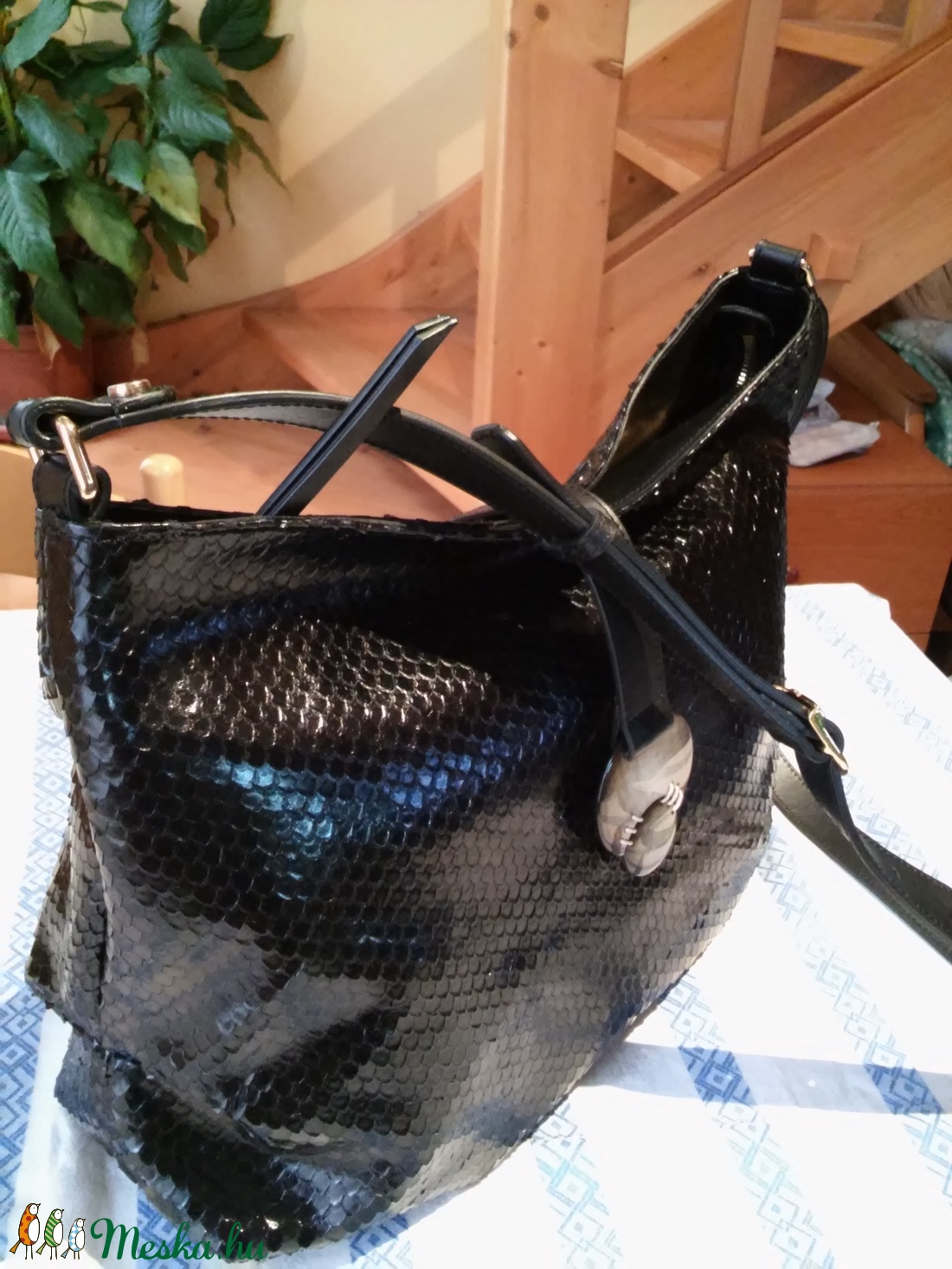 AKCIÓS! Kígyóbőr mintás női táska - táska & tok - kézitáska & válltáska - vállon átvethető táska - Meska.hu