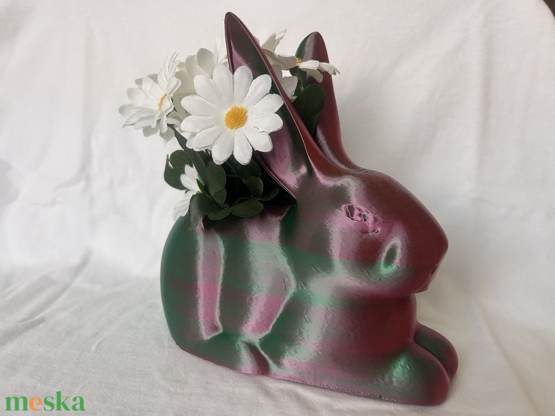 3D nyomtatott nyuszis asztaldísz - ünnepi díszek, dekorációk - húsvéti díszek és dekorációk - húsvéti asztaldíszek - Meska.hu