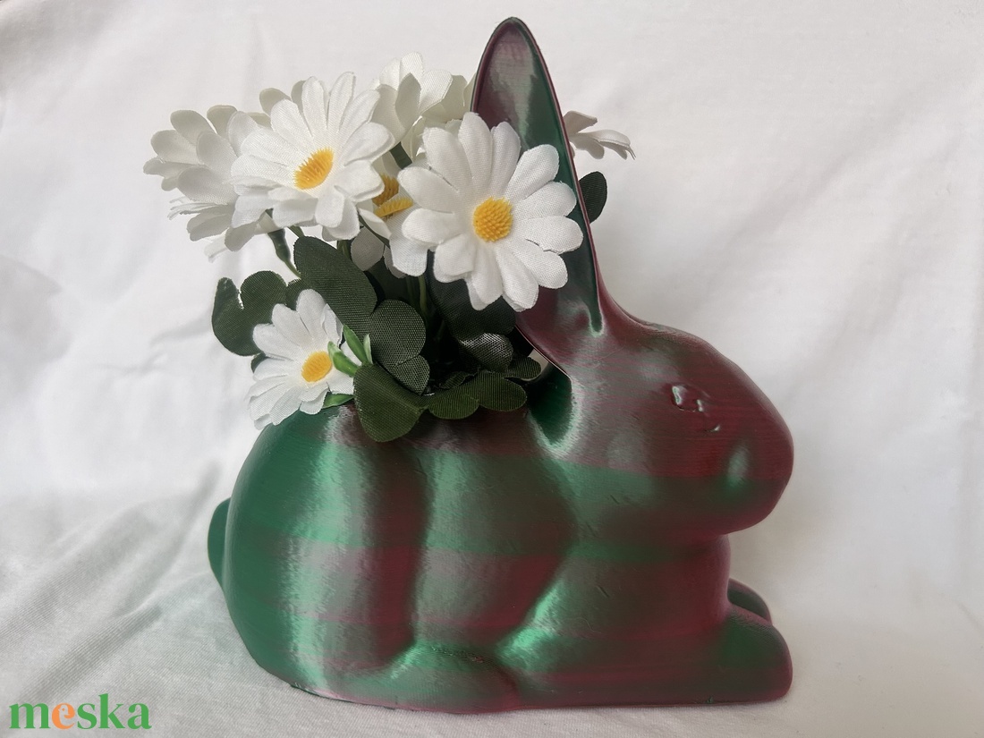 3D nyomtatott nyuszis asztaldísz - ünnepi díszek, dekorációk - húsvéti díszek és dekorációk - húsvéti asztaldíszek - Meska.hu