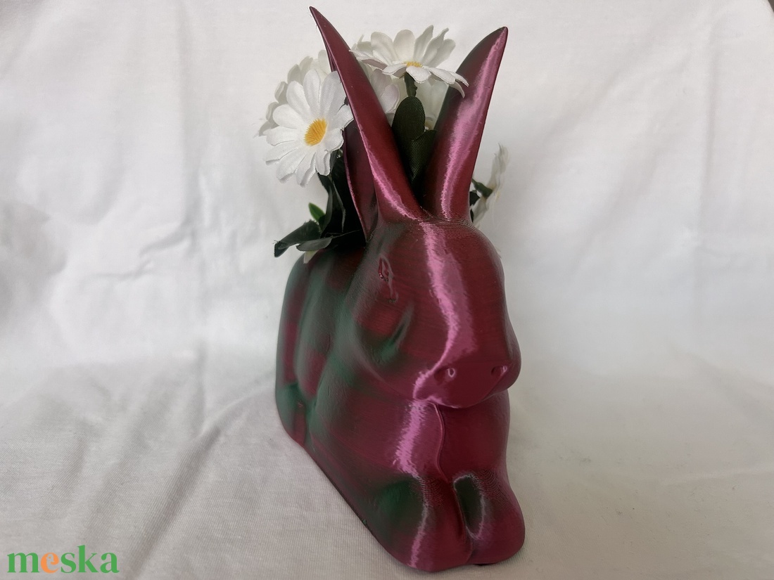 3D nyomtatott nyuszis asztaldísz - ünnepi díszek, dekorációk - húsvéti díszek és dekorációk - húsvéti asztaldíszek - Meska.hu