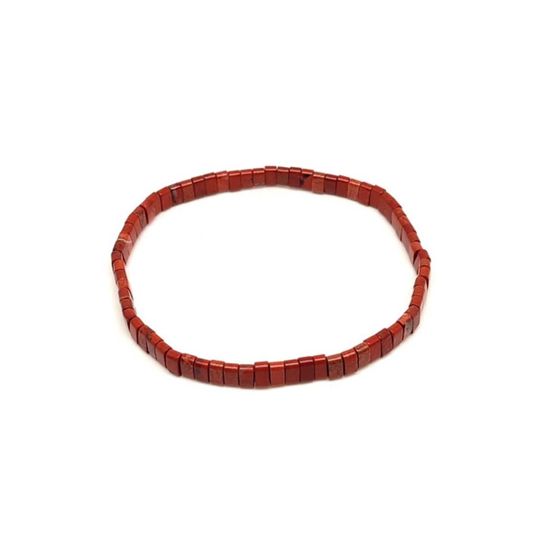 Vörös jáspis téglalap szemes karkötő 5x3mm - ékszer - karkötő - ásványkarkötő - Meska.hu