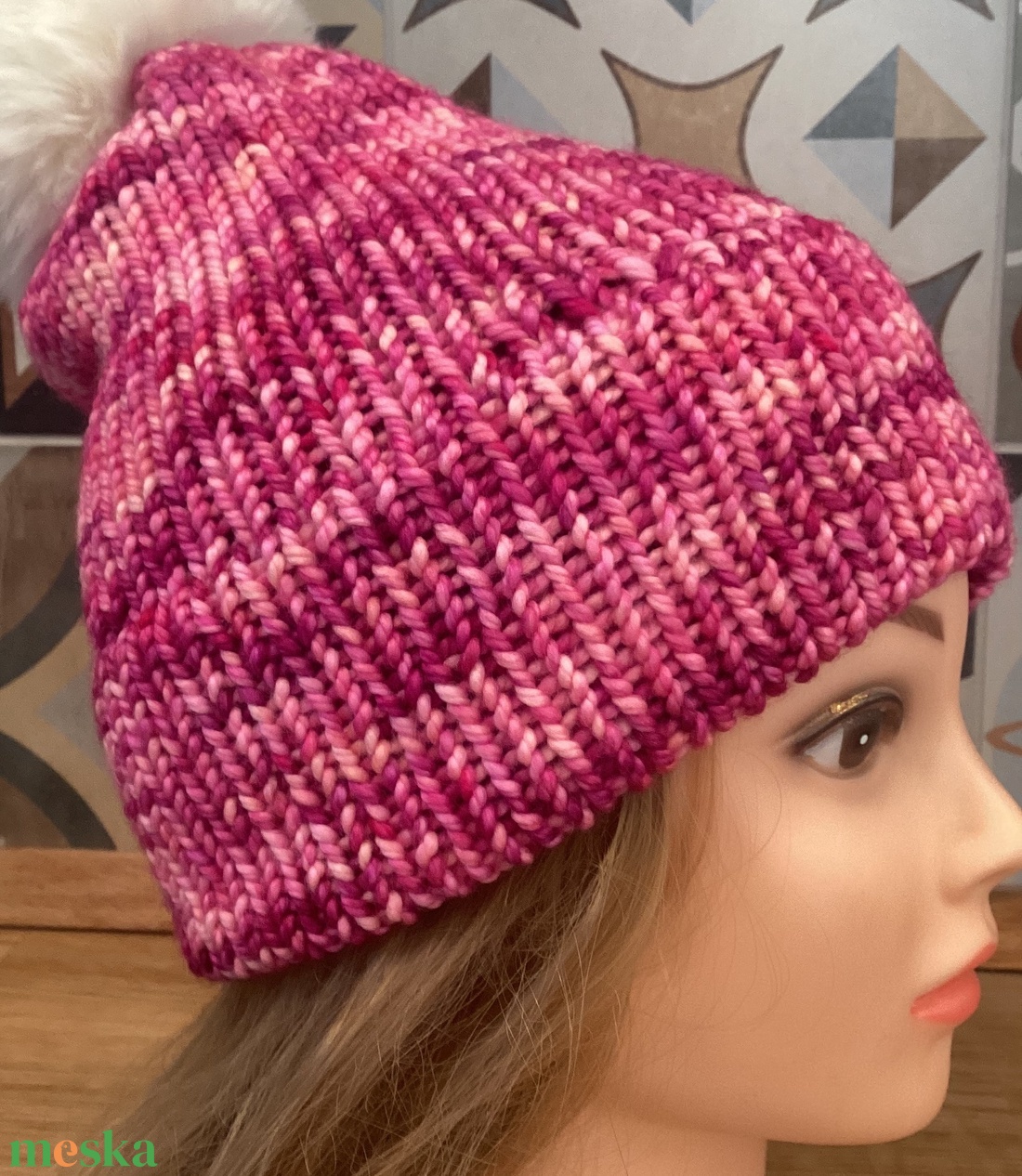 Pink mályva kézzel festett, Kötött EGYED I Merino Gyapjú Sapka levehetö Fehérvári pompommal - ruha & divat - sál, sapka, kendő - sapka - Meska.hu Pink mályva kézzel festett, Kötött EGYED I Merino Gyapjú Sapka levehetö Fehérvári pompommal - ruha & divat - sál, sapka, kendő - sapka - Meska.hu
