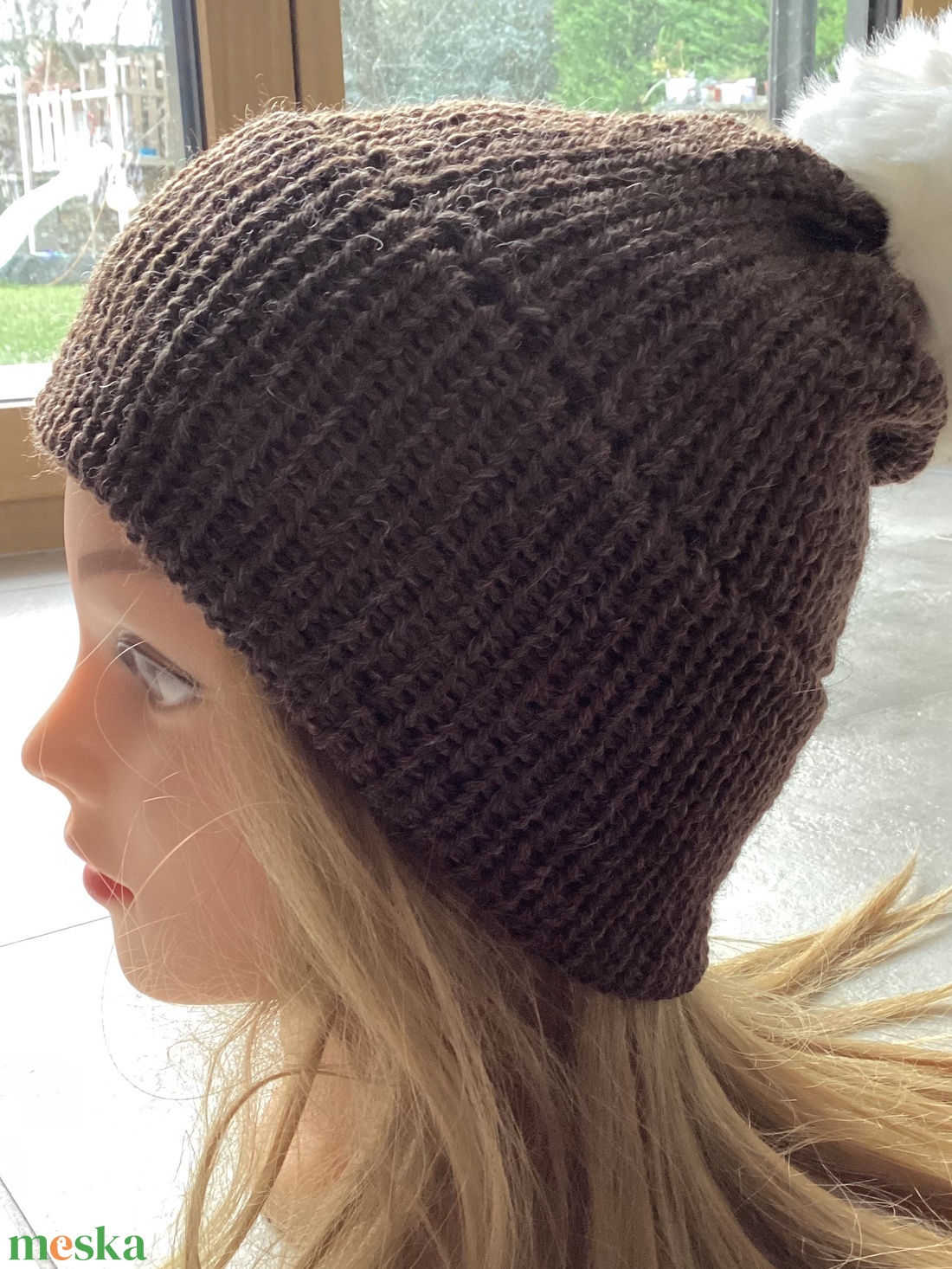 Barna Kötött Merino Gyapjú Sapka levehetö pompommal - ruha & divat - sál, sapka, kendő - sapka - Meska.hu Barna Kötött Merino Gyapjú Sapka levehetö pompommal - ruha & divat - sál, sapka, kendő - sapka - Meska.hu