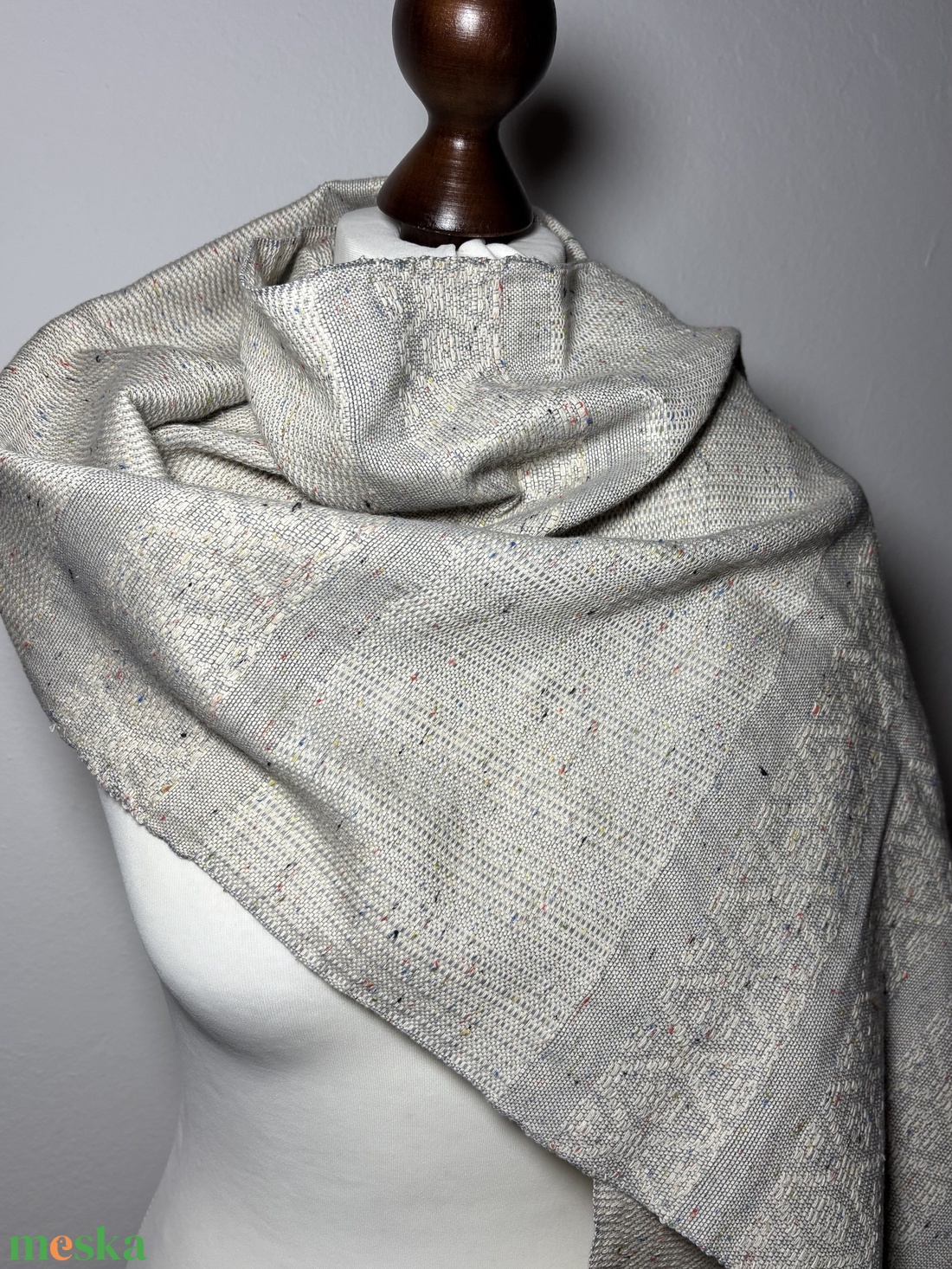 Kézzel szőtt elegáns Bézs Pamut Kendő - ruha & divat - sál, sapka, kendő - kendő - Meska.hu Kézzel szőtt elegáns Bézs Pamut Kendő - ruha & divat - sál, sapka, kendő - kendő - Meska.hu