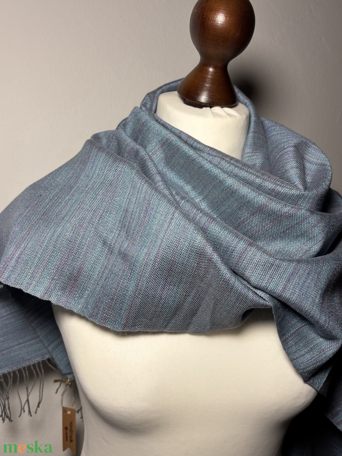 Kézzel szőtt elegáns Kék Selyem Kendő - ruha & divat - sál, sapka, kendő - kendő - Meska.hu Kézzel szőtt elegáns Kék Selyem Kendő - ruha & divat - sál, sapka, kendő - kendő - Meska.hu