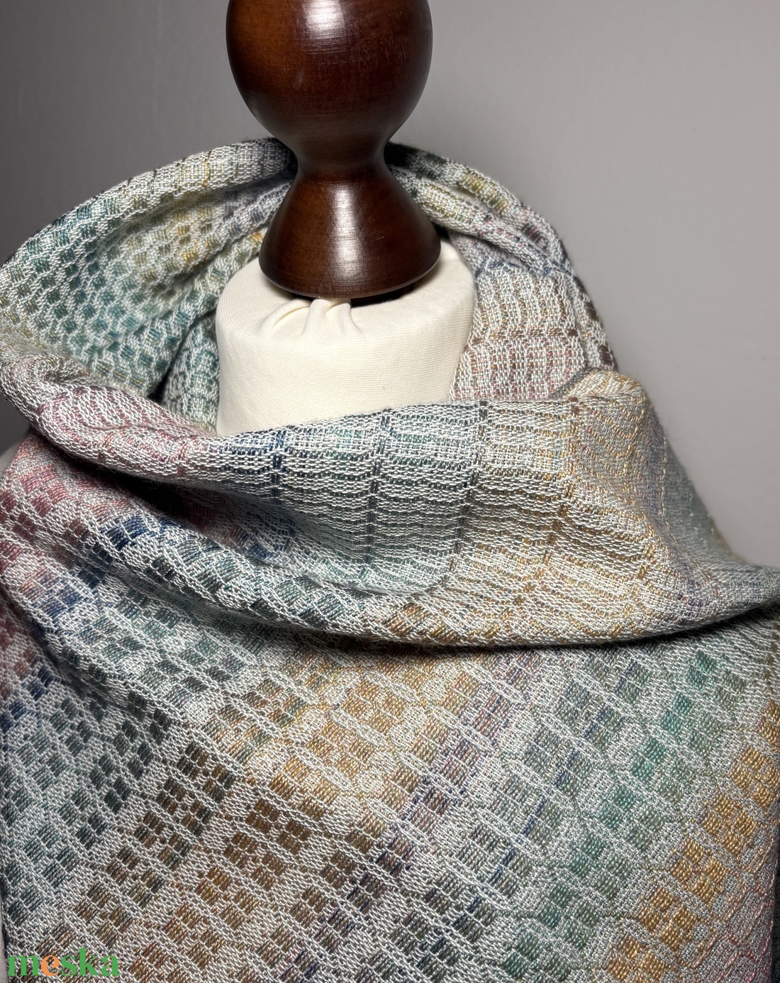 Kézzel szőtt elegáns Szívárvány színátmenetes Teveszr és Selyem Kendő - ruha & divat - sál, sapka, kendő - kendő - Meska.hu