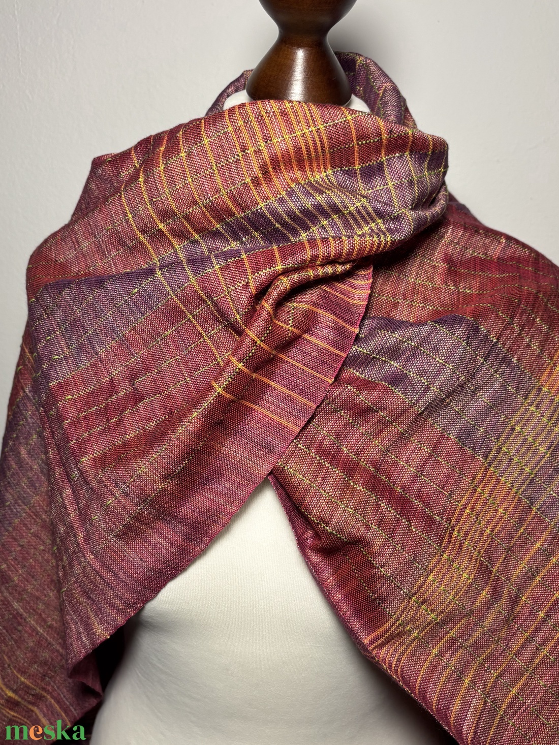 Kézzel szőtt Őszi színekben játszó Selyem Kendő - ruha & divat - sál, sapka, kendő - kendő - Meska.hu