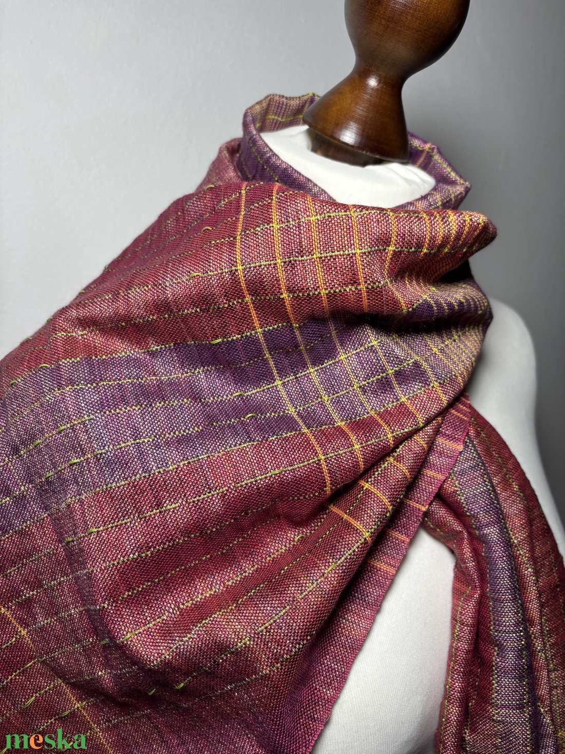 Kézzel szőtt Őszi színekben játszó Selyem Kendő - ruha & divat - sál, sapka, kendő - kendő - Meska.hu