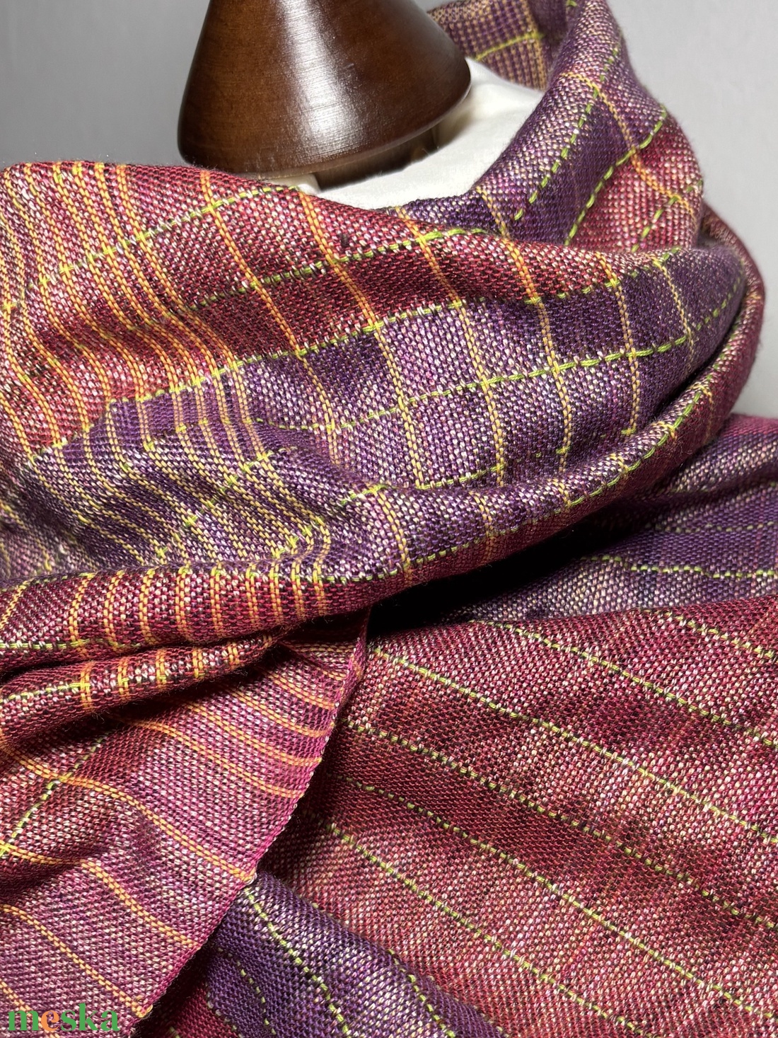 Kézzel szőtt Őszi színekben játszó Selyem Kendő - ruha & divat - sál, sapka, kendő - kendő - Meska.hu