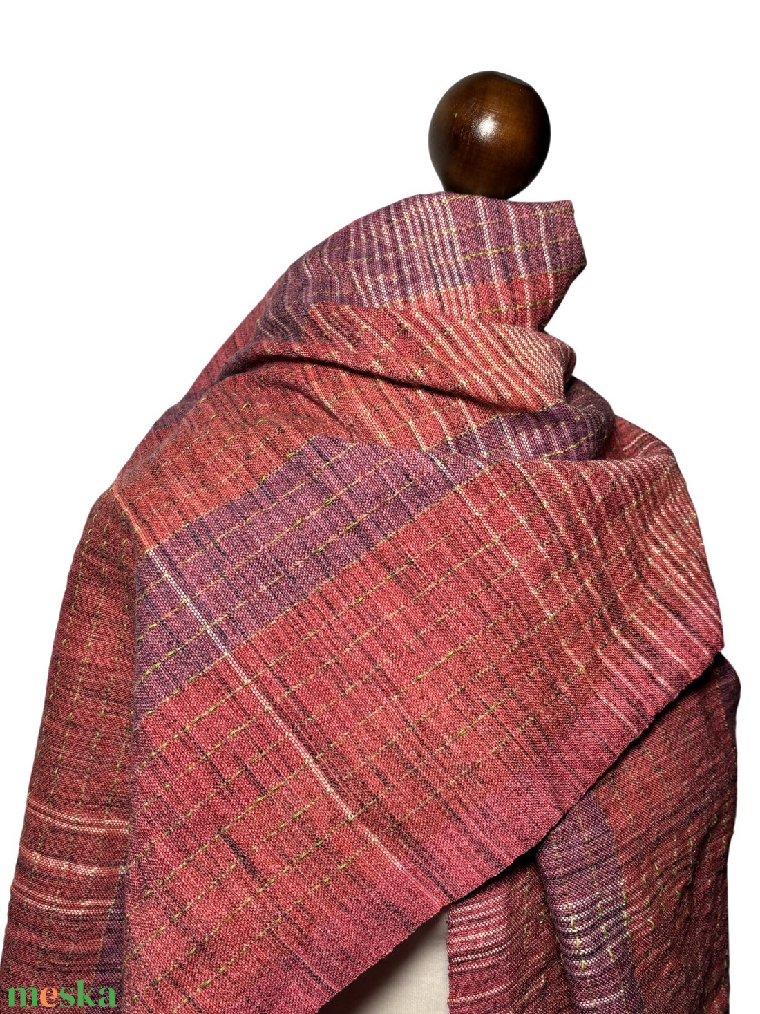 Kézzel szőtt Pink Merinó Kendő - ruha & divat - sál, sapka, kendő - kendő - Meska.hu