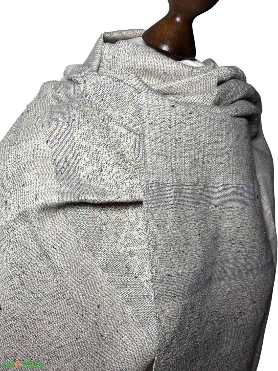 Kézzel szőtt elegáns Bézs Pamut Kendő - ruha & divat - sál, sapka, kendő - kendő - Meska.hu