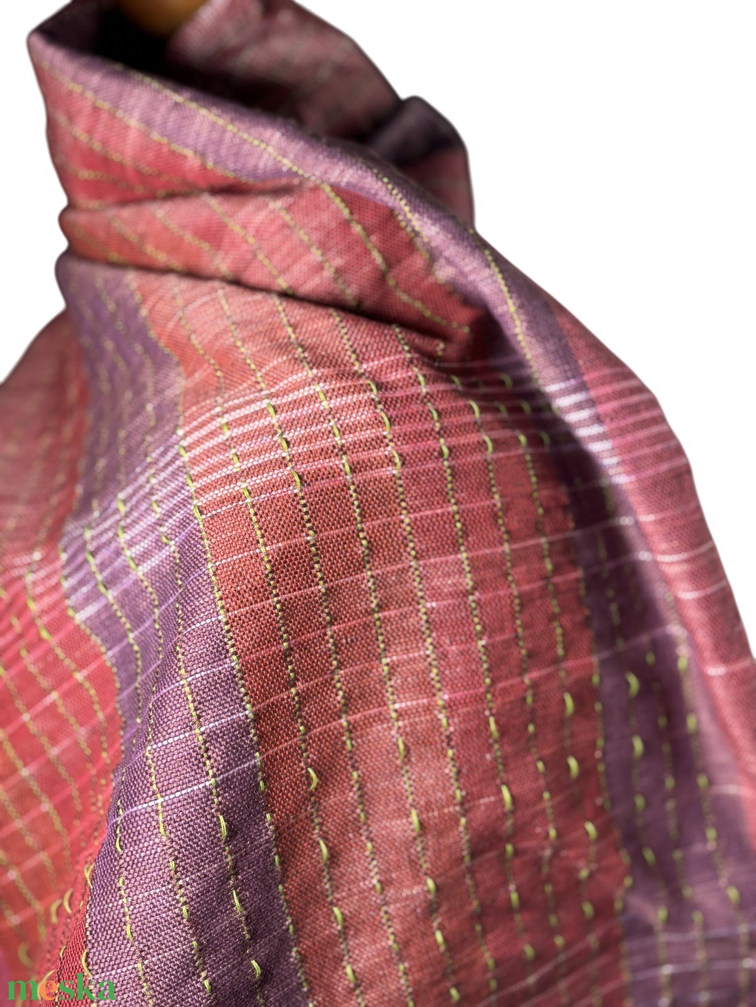 Kézzel szőtt Bordó-Selyem Kendő - ruha & divat - sál, sapka, kendő - kendő - Meska.hu