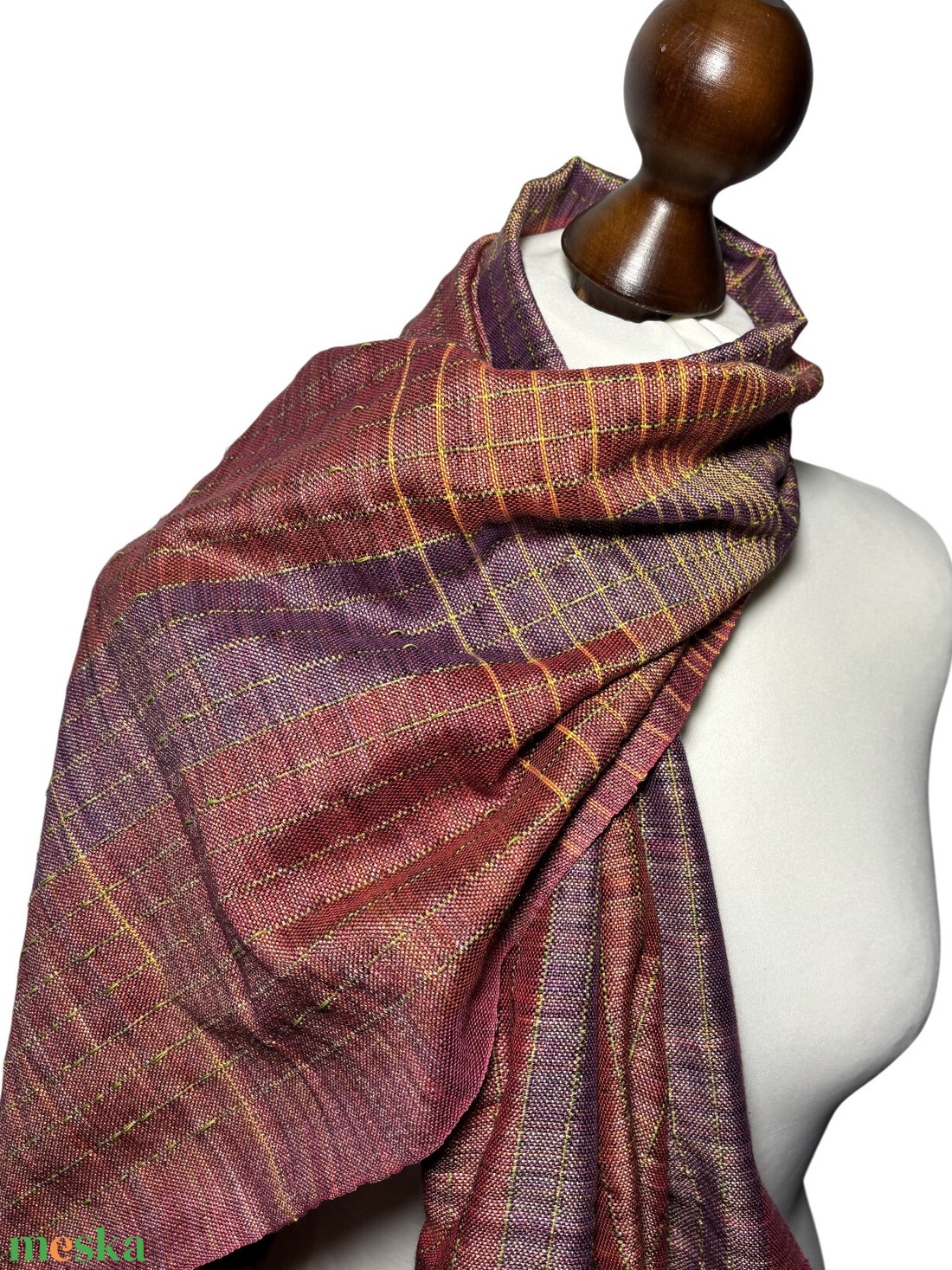 Kézzel szőtt Őszi színekben játszó Selyem Kendő - ruha & divat - sál, sapka, kendő - kendő - Meska.hu