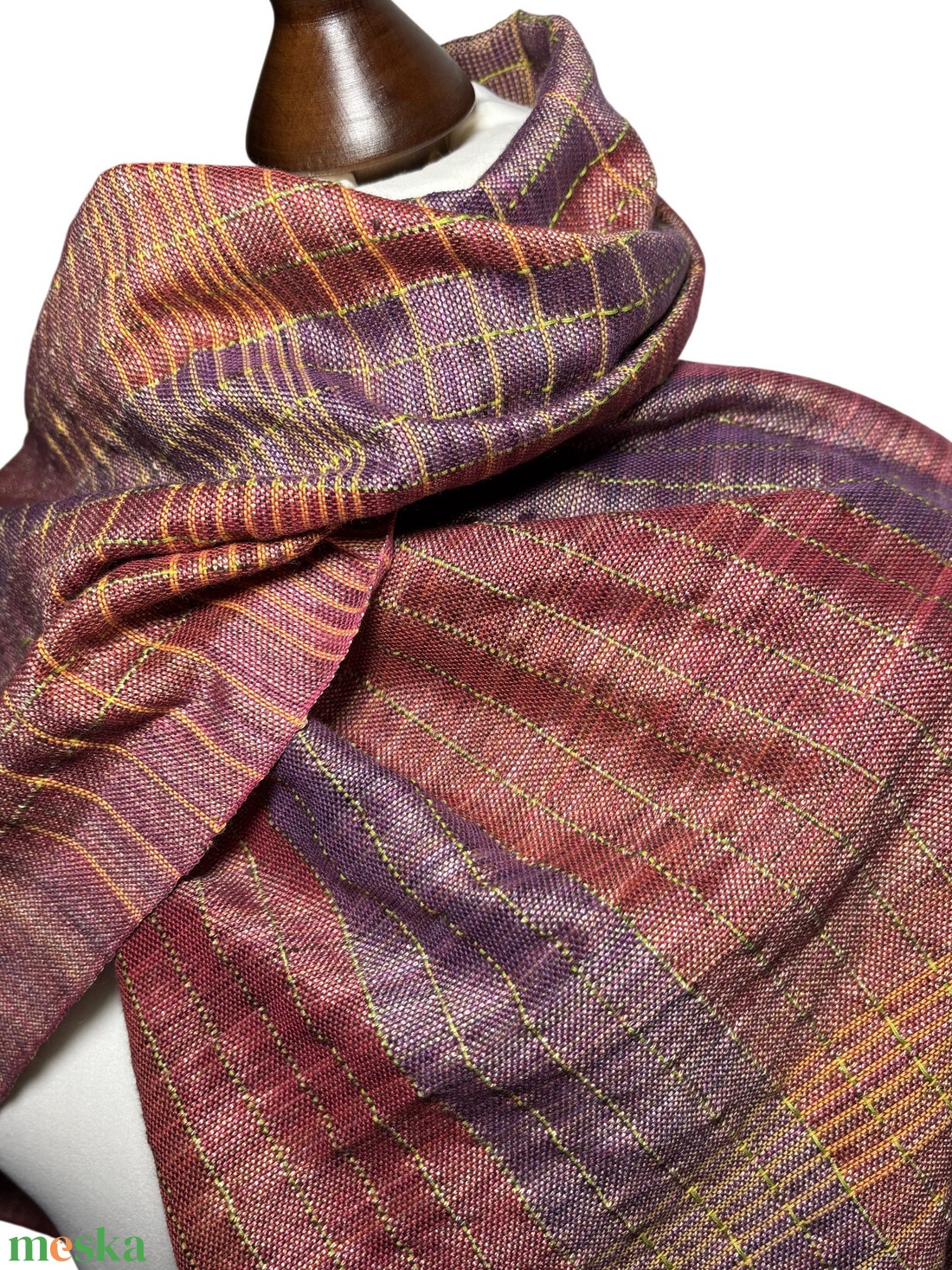 Kézzel szőtt Őszi színekben játszó Selyem Kendő - ruha & divat - sál, sapka, kendő - kendő - Meska.hu