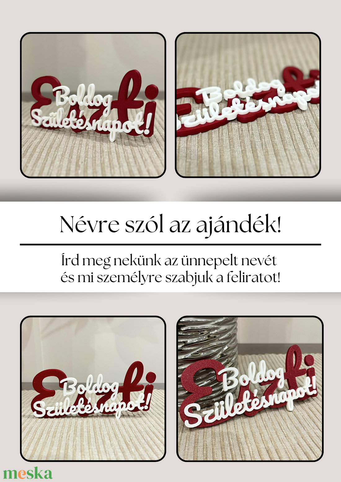 Névre szóló születésnapi beszúró, dísztábla - otthon & életmód - dekoráció - fali és függő dekoráció - felirat - Meska.hu