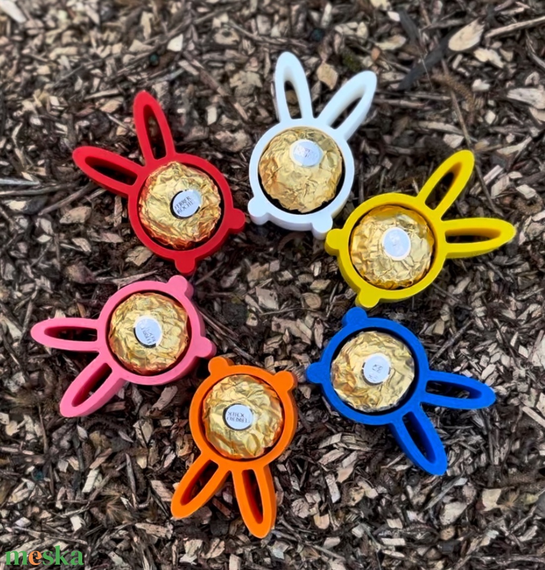 Húsvéti csokitartó - Nyuszi - ünnepi díszek, dekorációk - húsvéti díszek és dekorációk - húsvéti ajándékátadó - Meska.hu