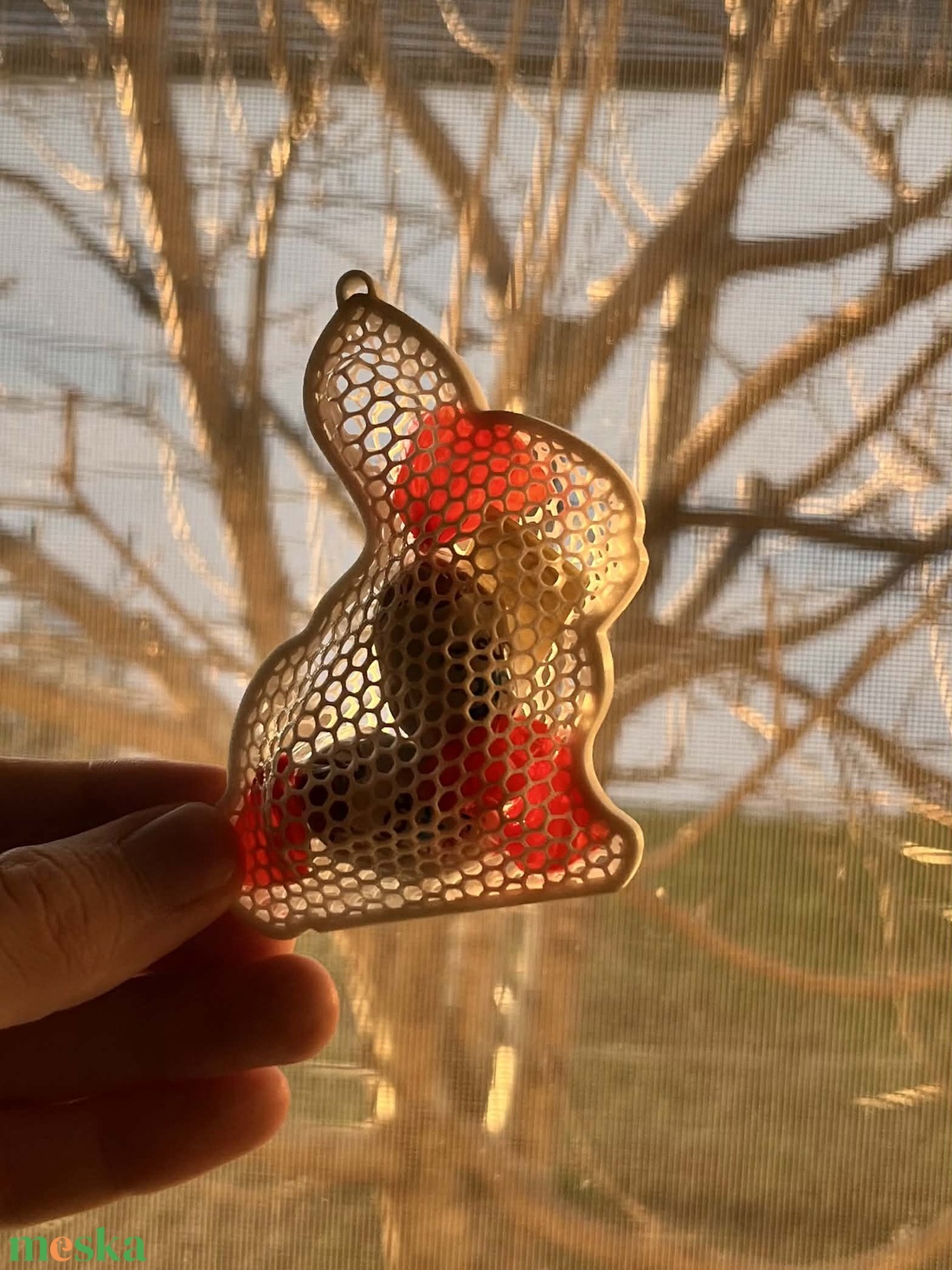 Hálómintás csokoládé tartó - Nyuszi - ünnepi díszek, dekorációk - húsvéti díszek és dekorációk - húsvéti ajándékátadó - Meska.hu