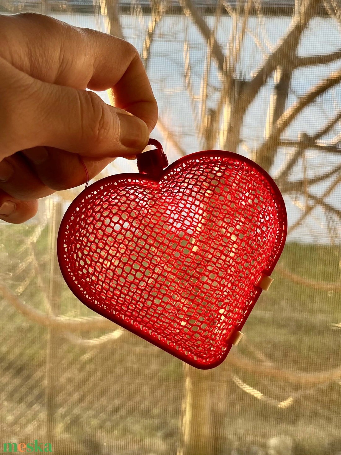 Hálómintás csokoládé tartó - Szív - ünnepi díszek, dekorációk - húsvéti díszek és dekorációk - húsvéti ajándékátadó - Meska.hu