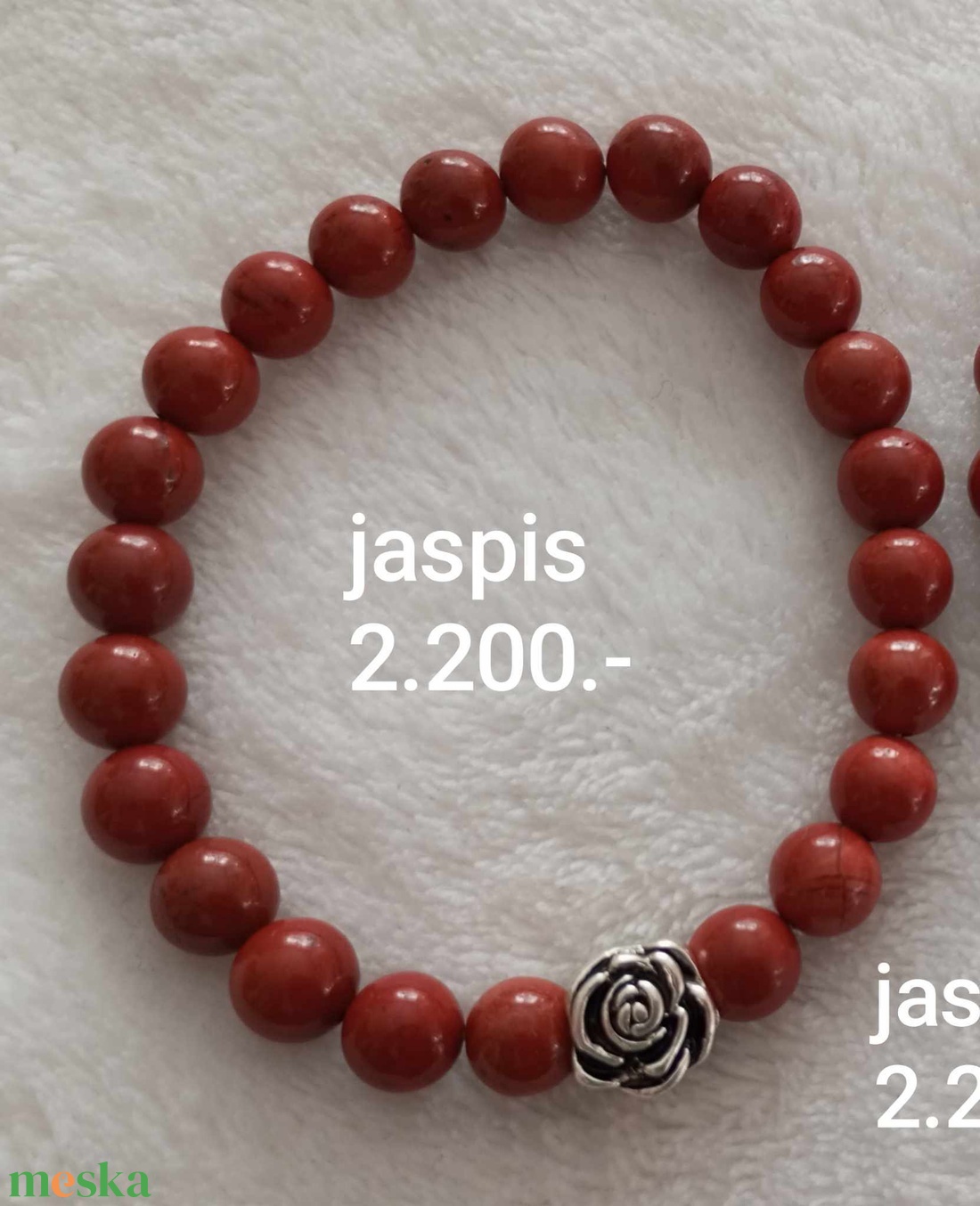 Ásványból készült karkötő - Jáspis ásványokkal, rózsa díszítéssel - ékszer - karkötő - gyöngyös karkötő - Meska.hu Ásványból készült karkötő - Jáspis ásványokkal, rózsa díszítéssel - ékszer - karkötő - gyöngyös karkötő - Meska.hu