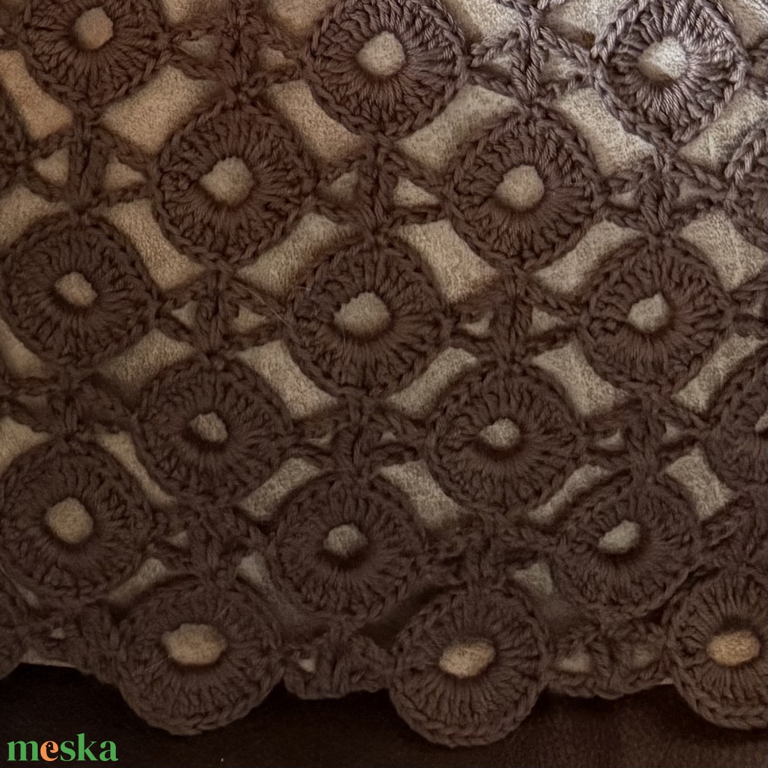 Horgolt körmotívumos párnahuzat minta  részletes leírással és rajzos diagrammal - diy (csináld magad) - szabásminta, útmutató - horgolási minta - Meska.hu