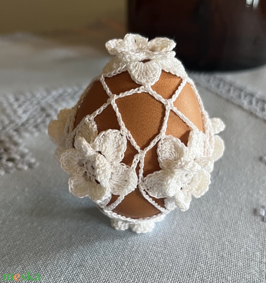MINTA leírás - Horgolt csipke tojásdísz minta PDF � virágos húsvéti dekoráció, lépésről lépésre - diy (csináld magad) - szabásminta, útmutató - horgolási minta - Meska.hu
