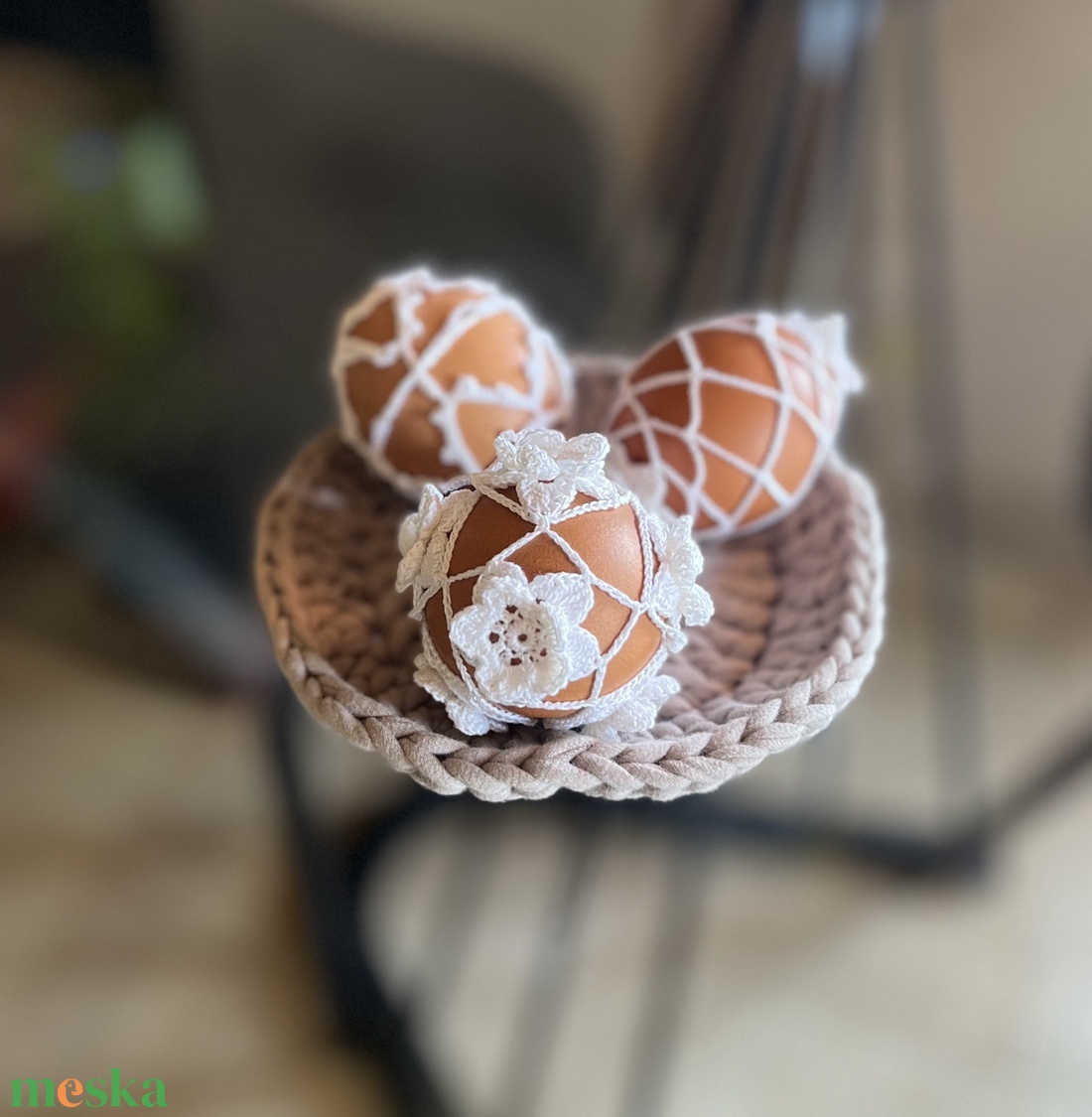 MINTA leírás - Horgolt csipke tojásdísz minta PDF � virágos húsvéti dekoráció, lépésről lépésre - diy (csináld magad) - szabásminta, útmutató - horgolási minta - Meska.hu