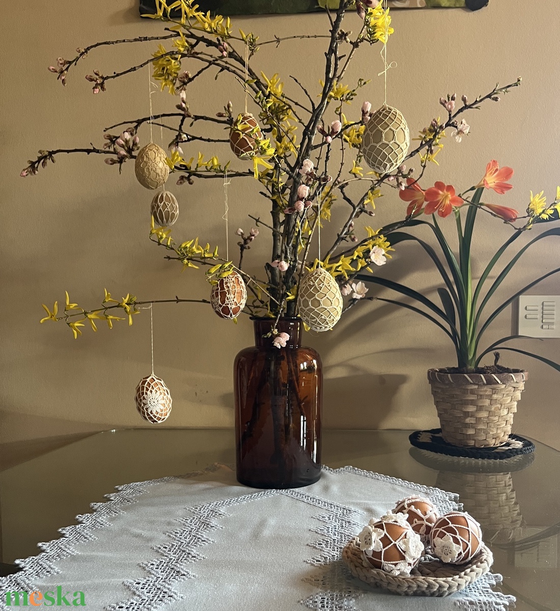 MINTA leírás - Horgolt csipke tojásdísz minta PDF � virágos húsvéti dekoráció, lépésről lépésre - diy (csináld magad) - szabásminta, útmutató - horgolási minta - Meska.hu