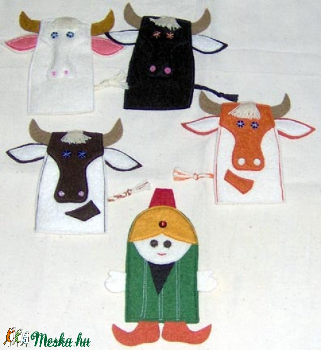 Ujjbábok A török és a tehenek c. verses meséhez -  - Meska.hu