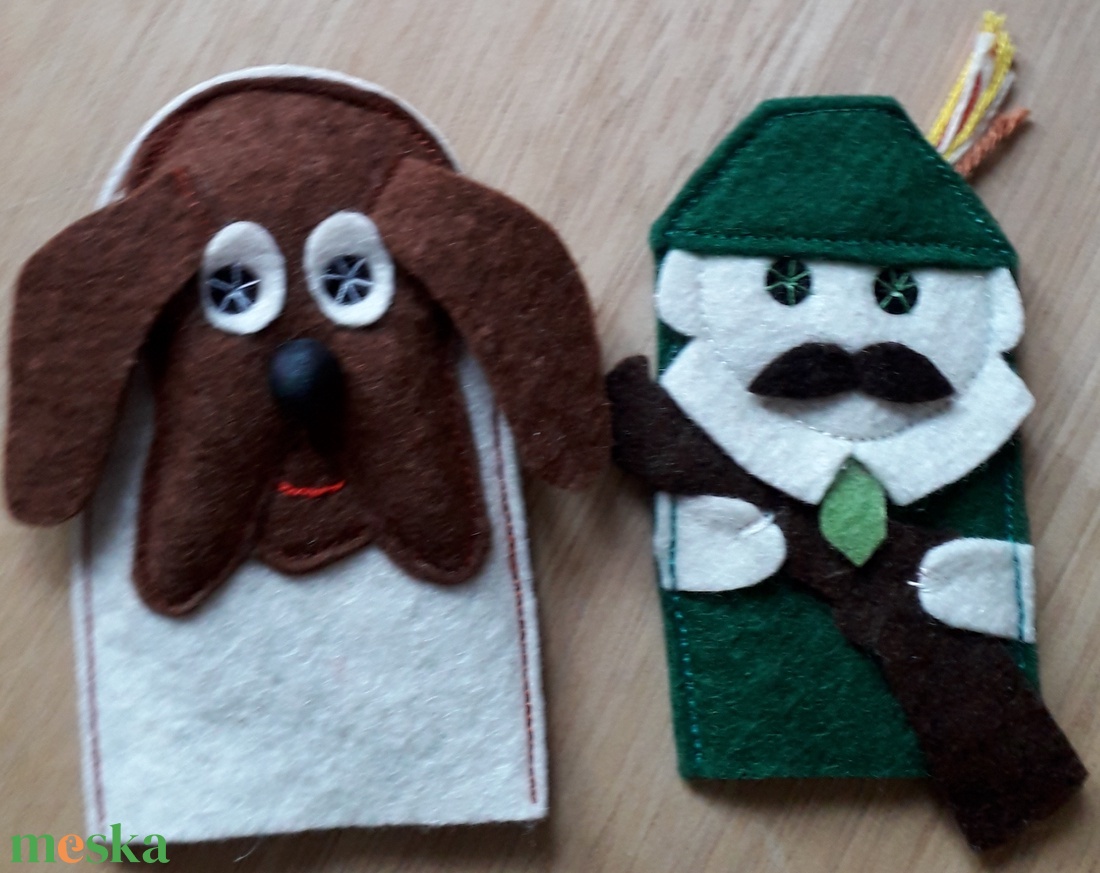 ujjbábok  vadász és kutyája - játék & sport - bábok - ujjbáb - Meska.hu ujjbábok  vadász és kutyája - játék & sport - bábok - ujjbáb - Meska.hu