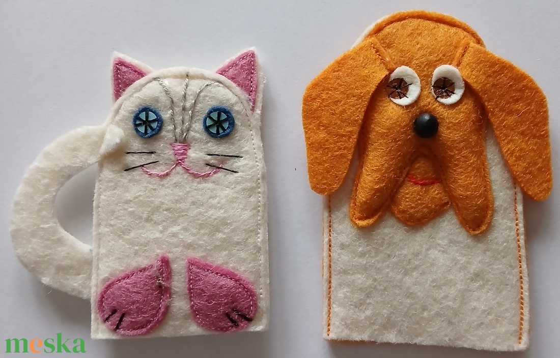 Cica, kutya - játék & sport - bábok - ujjbáb - Meska.hu