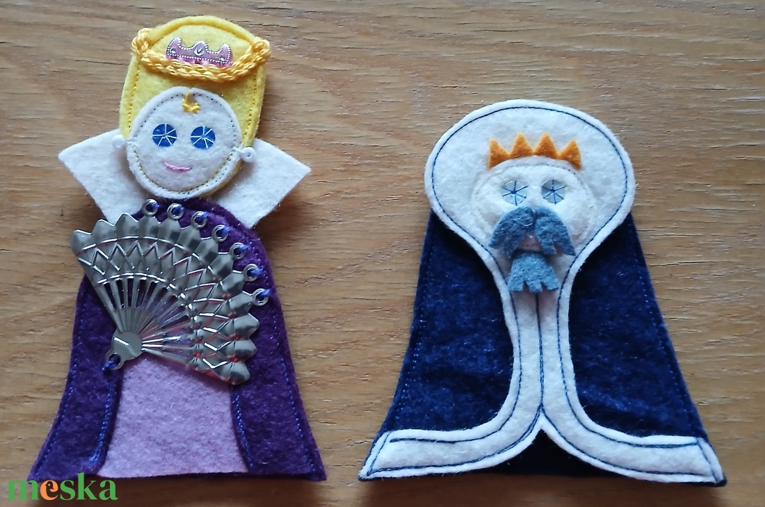 ujjbábok  Királynő és király - játék & sport - bábok - ujjbáb - Meska.hu