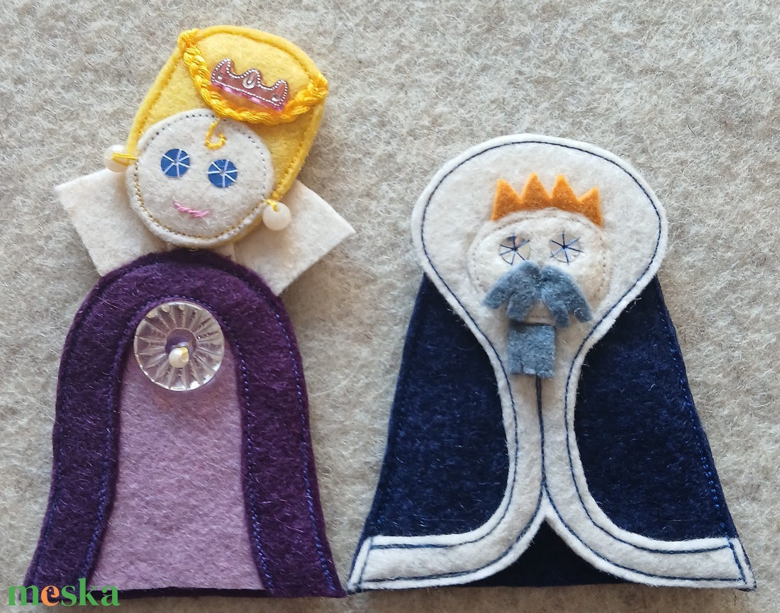 ujjbábok  Királynő és király - játék & sport - bábok - ujjbáb - Meska.hu