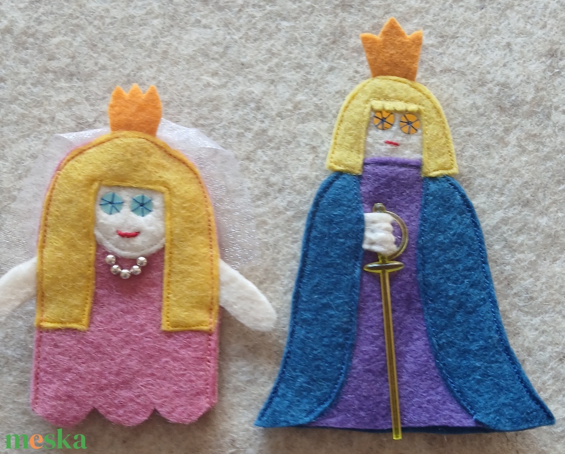 Ujjbáb királylány és királyfi - játék & sport - bábok - ujjbáb - Meska.hu