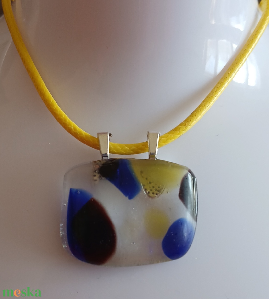 FOLTOS üvegmedál - ékszer - nyaklánc - medál - Meska.hu