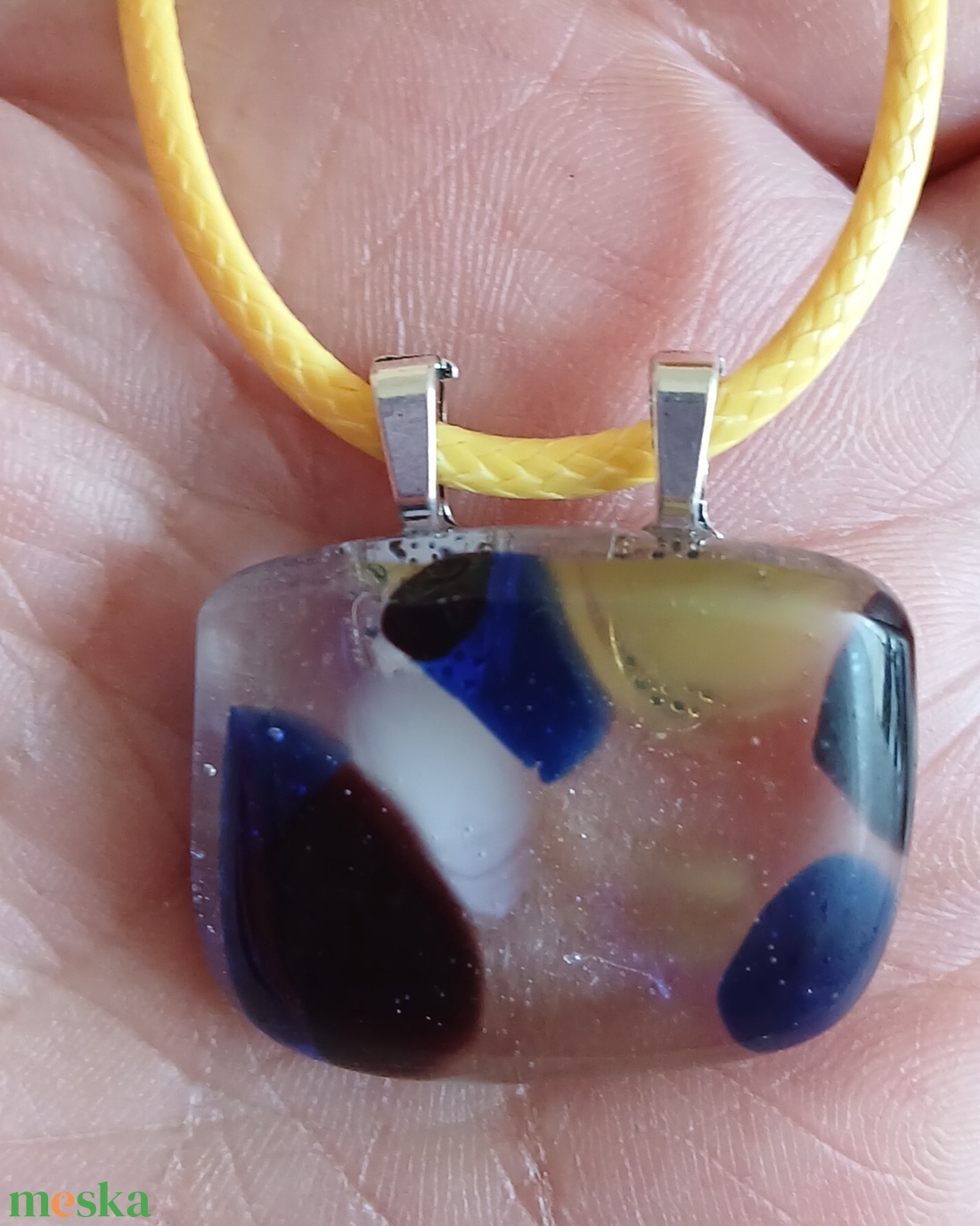 FOLTOS üvegmedál - ékszer - nyaklánc - medál - Meska.hu