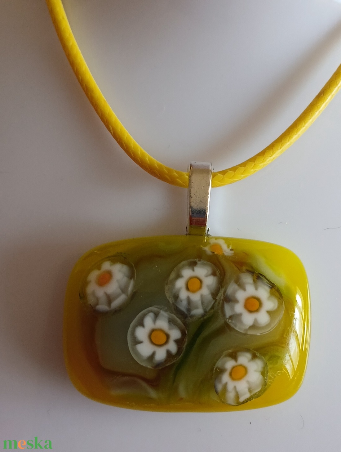 TAVASZ üvegmedál - ékszer - nyaklánc - medál - Meska.hu