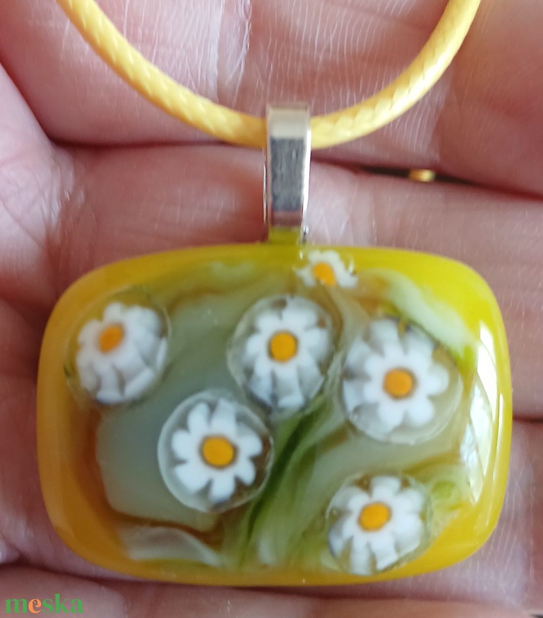 TAVASZ üvegmedál - ékszer - nyaklánc - medál - Meska.hu