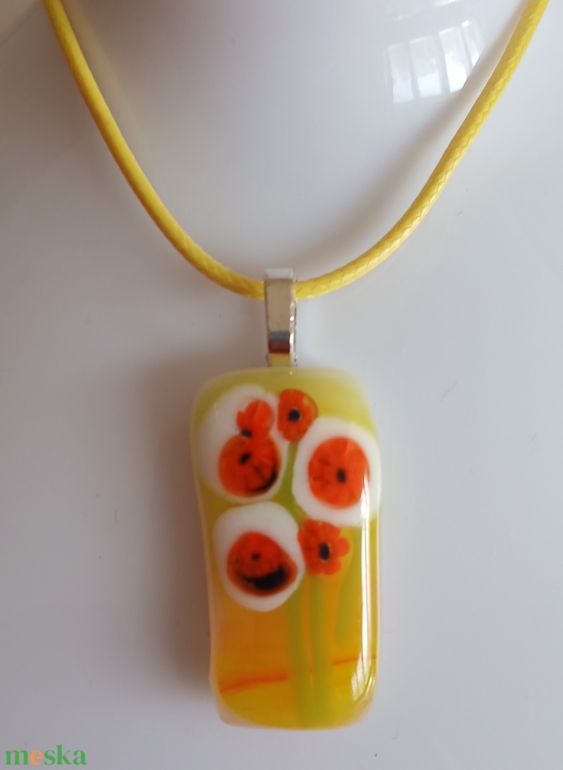 NYÁR üvegmedál - ékszer - nyaklánc - medál - Meska.hu