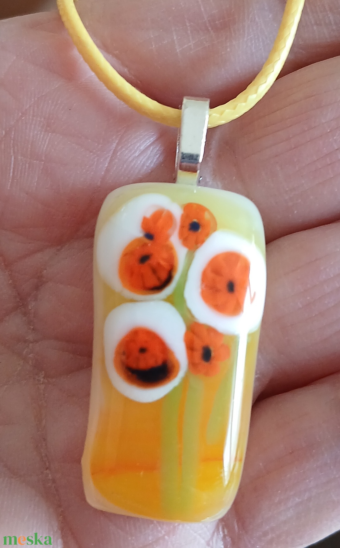 NYÁR üvegmedál - ékszer - nyaklánc - medál - Meska.hu