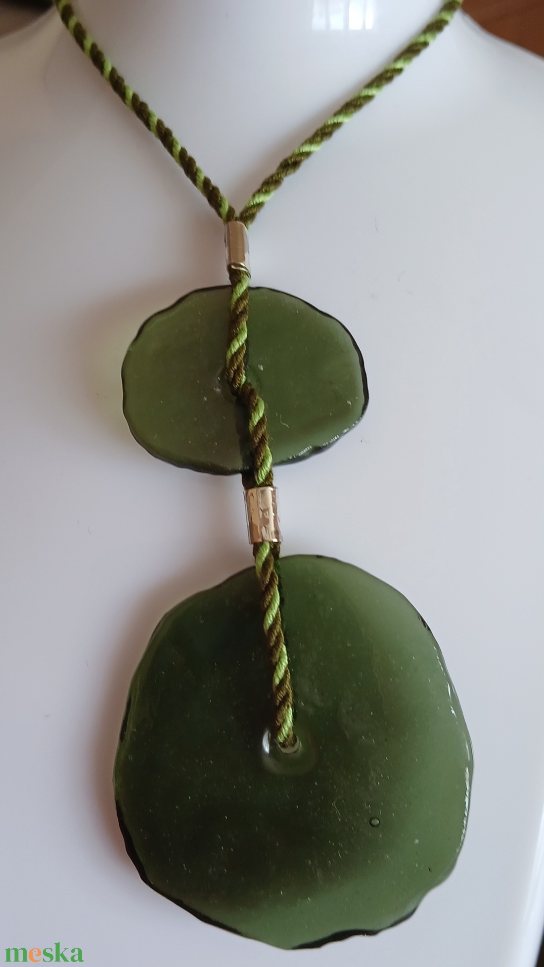 Natura üvegmedál - ékszer - nyaklánc - medál - Meska.hu