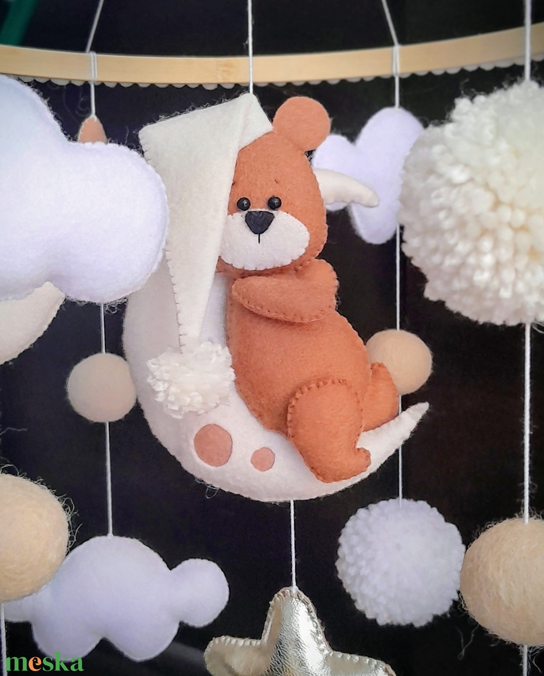 Macis kiságyforgó - baba - mama - baba játékok - kiságyforgó - Meska.hu