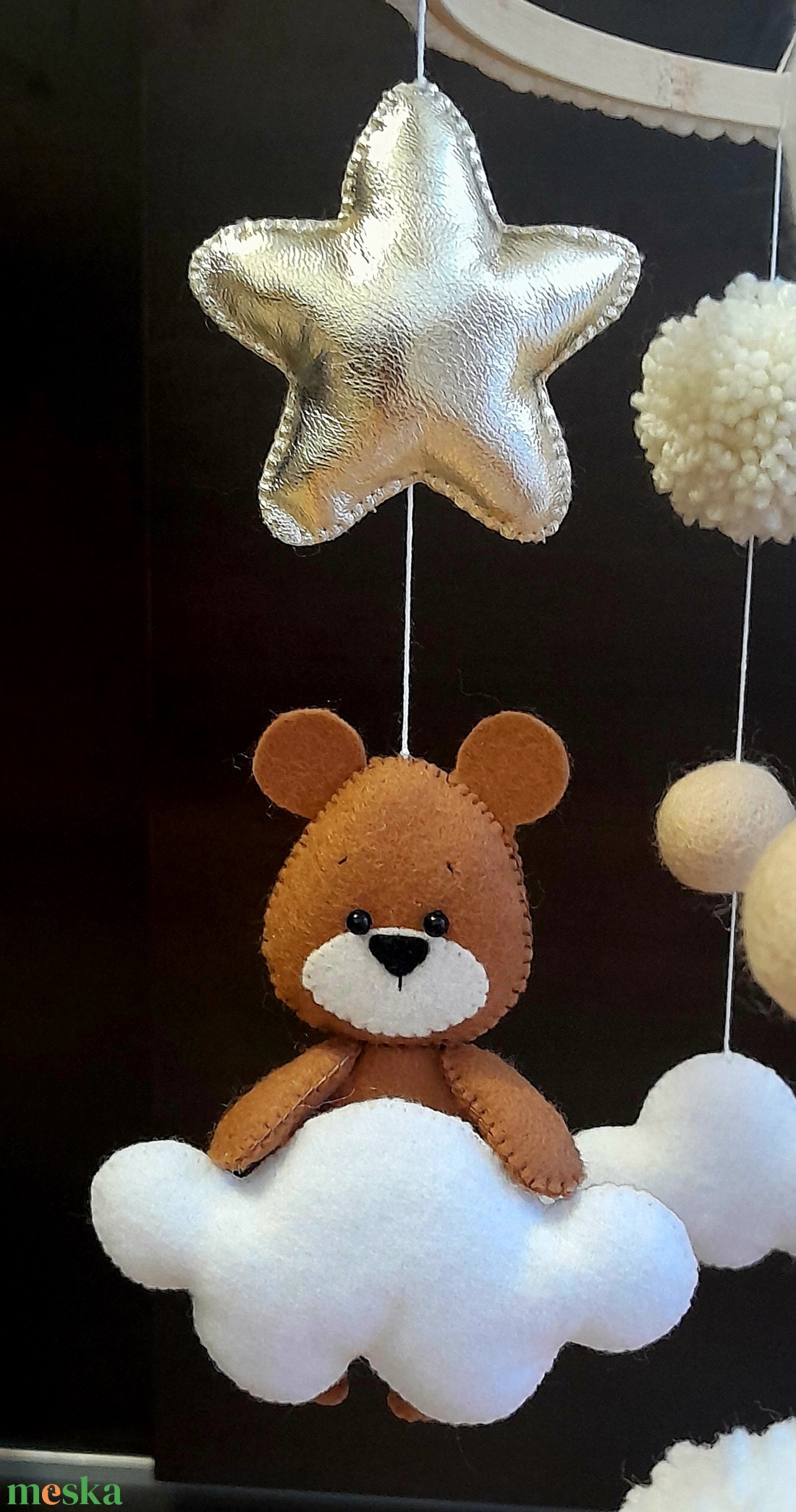 Macis kiságyforgó - baba - mama - baba játékok - kiságyforgó - Meska.hu