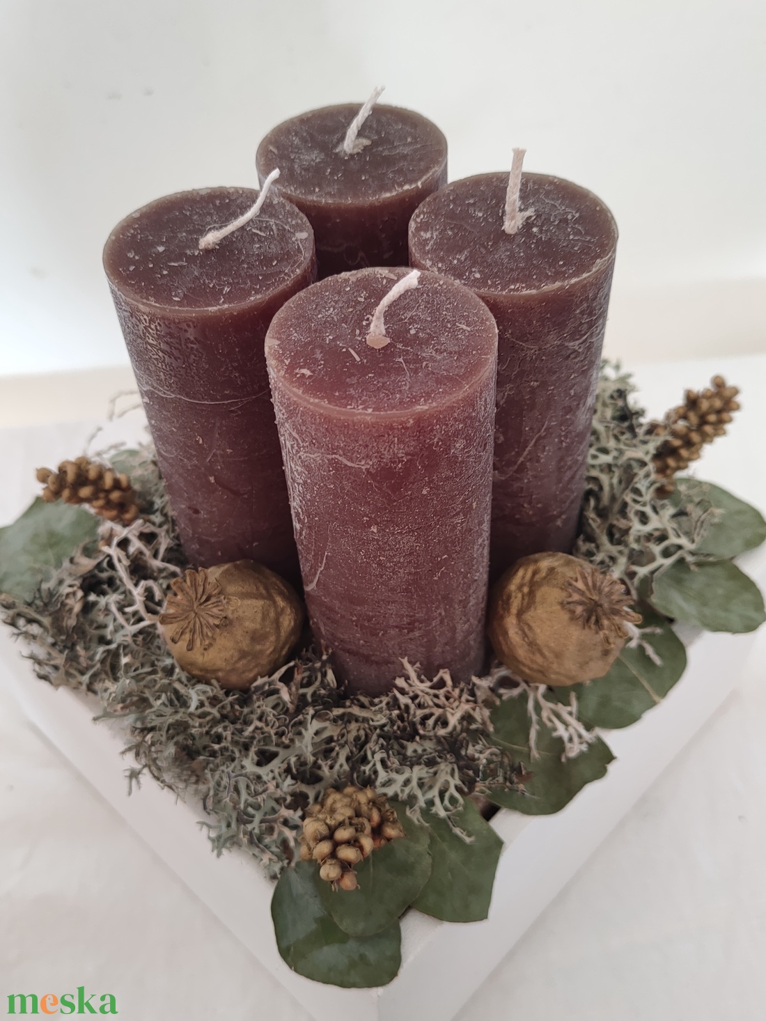 Adventi asztaldísz doboz zuzmóval, eukaliptusz levéllel, termésekkel - tartós karácsonyi asztaldísz - adventi koszorú - karácsony - adventi díszek - adventi asztaldísz - Meska.hu Adventi asztaldísz doboz zuzmóval, eukaliptusz levéllel, termésekkel - tartós karácsonyi asztaldísz - adventi koszorú - karácsony - adventi díszek - adventi asztaldísz - Meska.hu