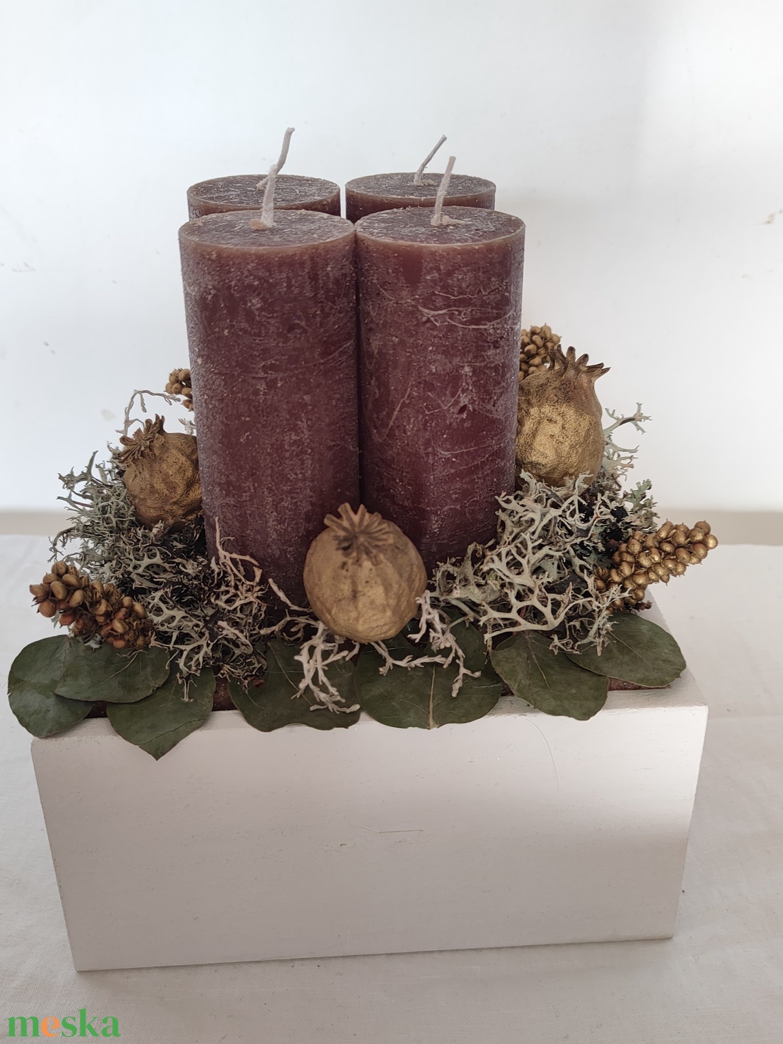 Adventi asztaldísz doboz zuzmóval, eukaliptusz levéllel, termésekkel - tartós karácsonyi asztaldísz - adventi koszorú - karácsony - adventi díszek - adventi asztaldísz - Meska.hu Adventi asztaldísz doboz zuzmóval, eukaliptusz levéllel, termésekkel - tartós karácsonyi asztaldísz - adventi koszorú - karácsony - adventi díszek - adventi asztaldísz - Meska.hu