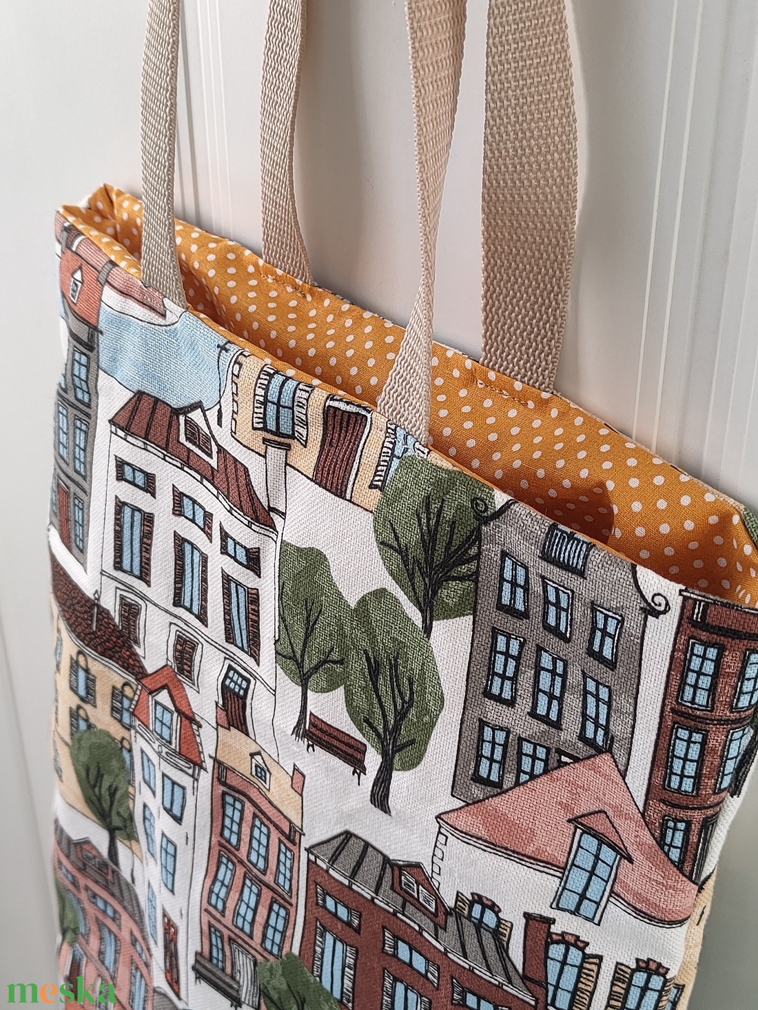 Városi Shopper - Bevásárló táska házsor mintával - vászontáska város mintával - Ökotáska - Textil táska - tote bag - táska & tok - bevásárlás & shopper táska - shopper, textiltáska, szatyor - Meska.hu Városi Shopper - Bevásárló táska házsor mintával - vászontáska város mintával - Ökotáska - Textil táska - tote bag - táska & tok - bevásárlás & shopper táska - shopper, textiltáska, szatyor - Meska.hu