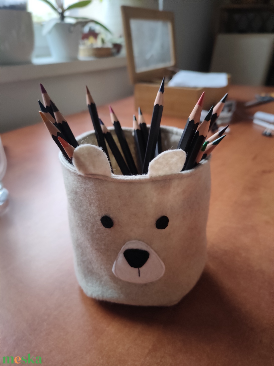 Filc kaspó - textil kaspó - kaspó takaró kosárka - állatos tároló - gyerekszobai dekoráció - állatos kosár - puha kaspó  - otthon & életmód - dekoráció - virágdísz és tartó - cserép & kaspó - Meska.hu